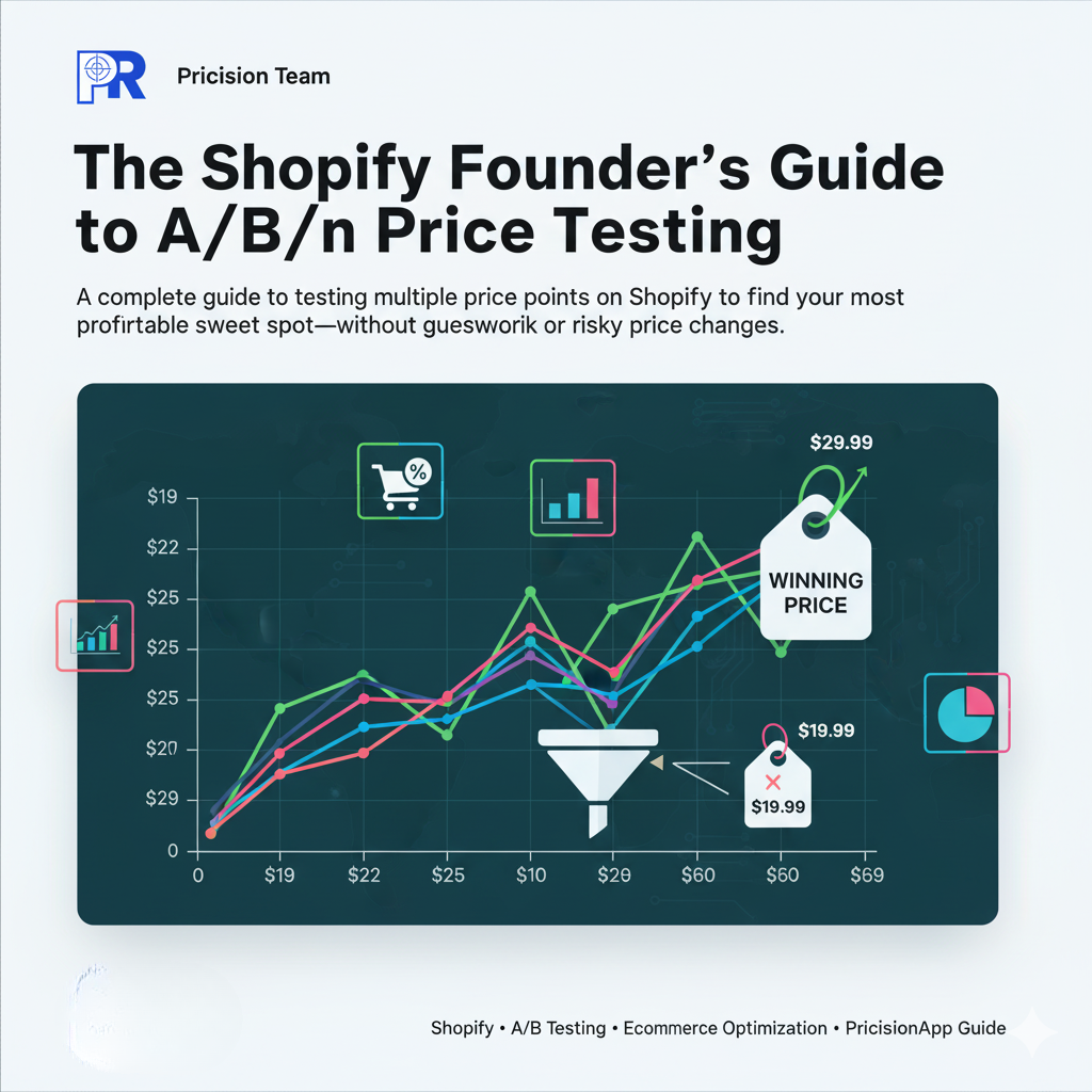 A/B/n pricing dashboard for Shopify founders